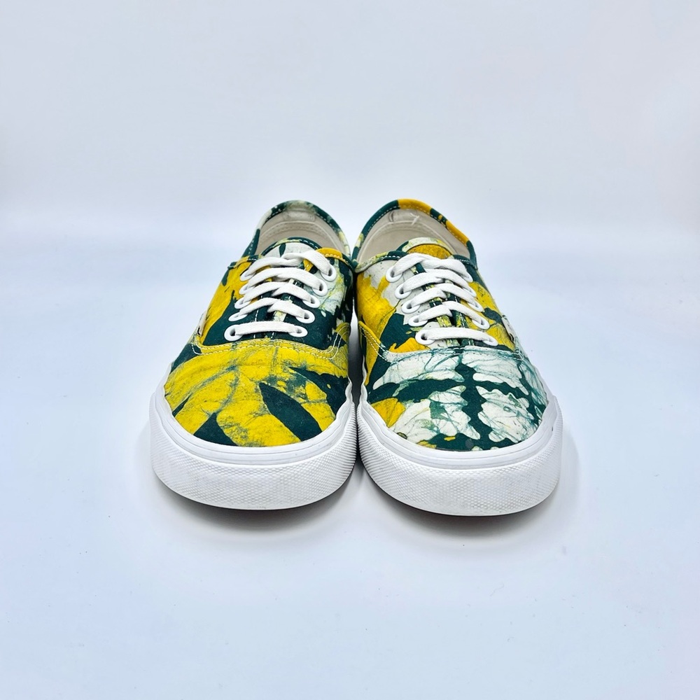 Vans Authentic Della Batik Tie Dye Yellow Green Canvas Shoe Men’s 8 Women’s 9.5 - Picture 3 of 11